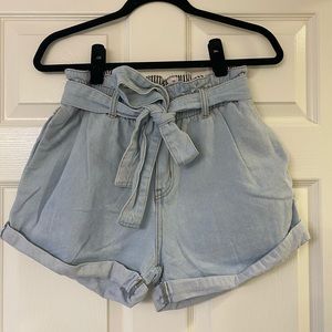 Vici denim tie shorts